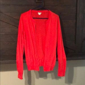 Coral J Crew Factory Cardigan